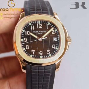 Aquanaut 5167 RG 3KF Best Edition Brown Dial on Brown Rubber Strap A324 Super Clone V2