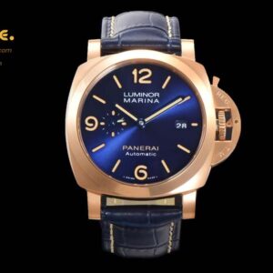 PAM 1114 RG TTF 1:1 Best Edition on Blue Leather Strap P9010
