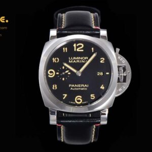 PAM910 TTF 1:1 Best Edition Black Dial on Black Leather Strap P9010
