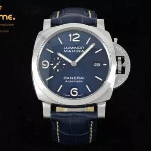 PAM1313 Luminor Marina 44mm TTF 1:1 Best Edition Blue Dial on Blue Leather Strap P9010