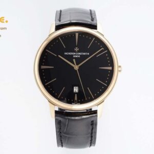 Patrimony Date RG PPF 1:1 Best Edition Black Dial on Black Leather Strap MIYOTA 9015