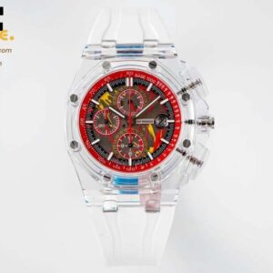 Royal Oak Offshore 44mm Transparent APF Best Edition Red Dial on White Rubber Strap A3126