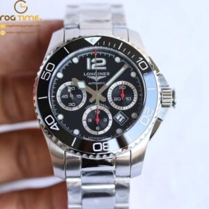 Conquest Real Ceramic Bezel SS ZF 1:1 Best Edition Black dial On SS Bracelet A7750