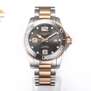 Conquest SS/RG Gray Ceramic Bezel SS ZF 1:1 Best Edition Gray Dial on SS/RG Bracelet A2824