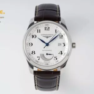 Master Power Reserve SS APSF 1:1 Best Edition White Dial on Brown Leather Strap AL602