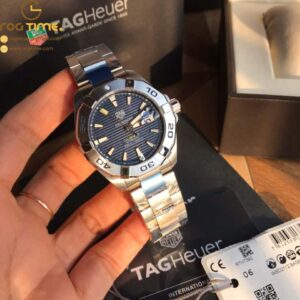 Original Factory Tag Heuer - Aquaracer Caliber 5 43mm SS/SS Blue Textured SW200