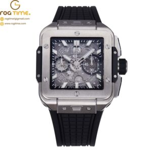 Square Bang Unico 42mm Titanium BBF 1:1 Best Edition Skeleton Dial on Black Rubber Strap A1280