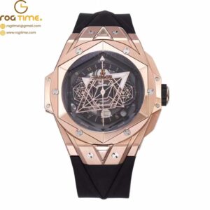 Big Bang Sang Bleu Chrono II RG BBF Best Edition Black Dial on Black Rubber Strap HUB1240