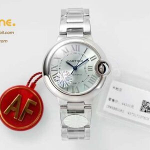 Ballon Bleu 33mm SS AF 1:1 Best Edition Silver Dial on SS Bracelet A1853 Super Clone