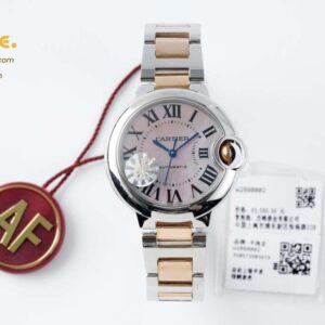 Cartier – Balon Bleu De Cartier 33mm RG/SS Pink Mop Dial AF NH05
