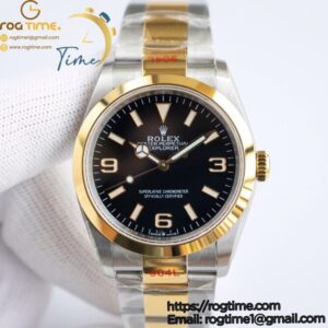 Explorer I 124273 36mm EWF Best Edition 904L YG/SS Black Dial on YG/SS Bracelet Asia 3230
