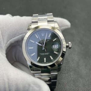 Datejust 126300 41mm Oys SS/SS Green Textured Dial VSF DD3235