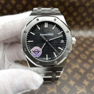 Royal Oak 41mm 15500 SS/SS Black/Stk APSF SA4302 Super Clone (Free Sprung)