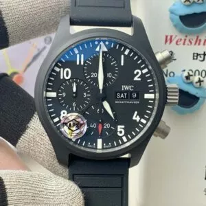 Pilot Chrono IW389401 TOP GUN 41mm Black Cer/RU Black Dial APSF DD69385 Super Clone