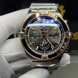 Chronomat B01 42mm SS/RG TF 1:1 Best Edition Brown Dial on SS/RG Bracelet A7750 V2