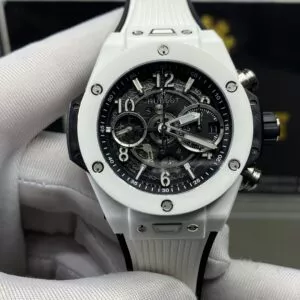 Big Bang Unico 42mm White Ceramic/RU Skeleton Dial BBF HUB1280