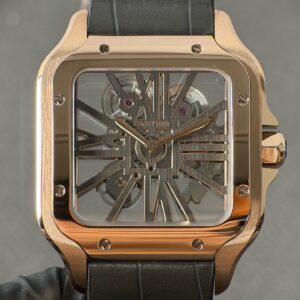 Santos De Cartier 40mm RG/LE RG Skeleton Dial RICHF V2 9611MC Super Clone
