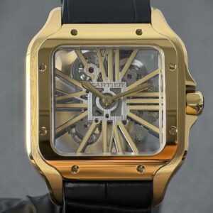 Santos De Cartier 40mm YG/LE YG Skeleton Dial RICHF V2 9611MC Super Clone