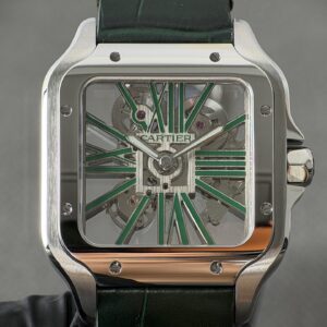 Santos De Cartier 40mm SS/LE Black Skeleton Dial RICHF V2 9611MC Super Clone