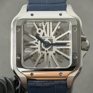 Santos De Cartier 40mm Grey Bezel SS/SS Skeleton Dial RICHF 9611MC Super Clone V2
